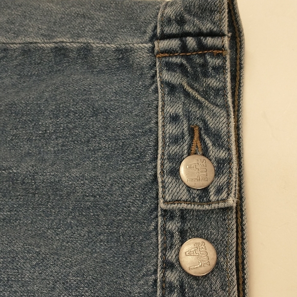 Vintage Denim Jacket L.A. Blues Embroidered Short lk Crop Plus Size 23/24 XL Zip - Picture 12 of 12